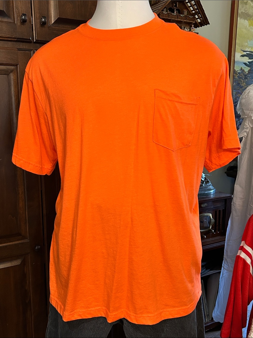 Dickies Sz XL Orange Pocket T-Shirt